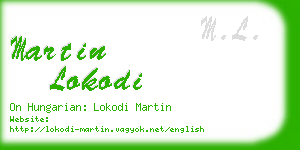 martin lokodi business card